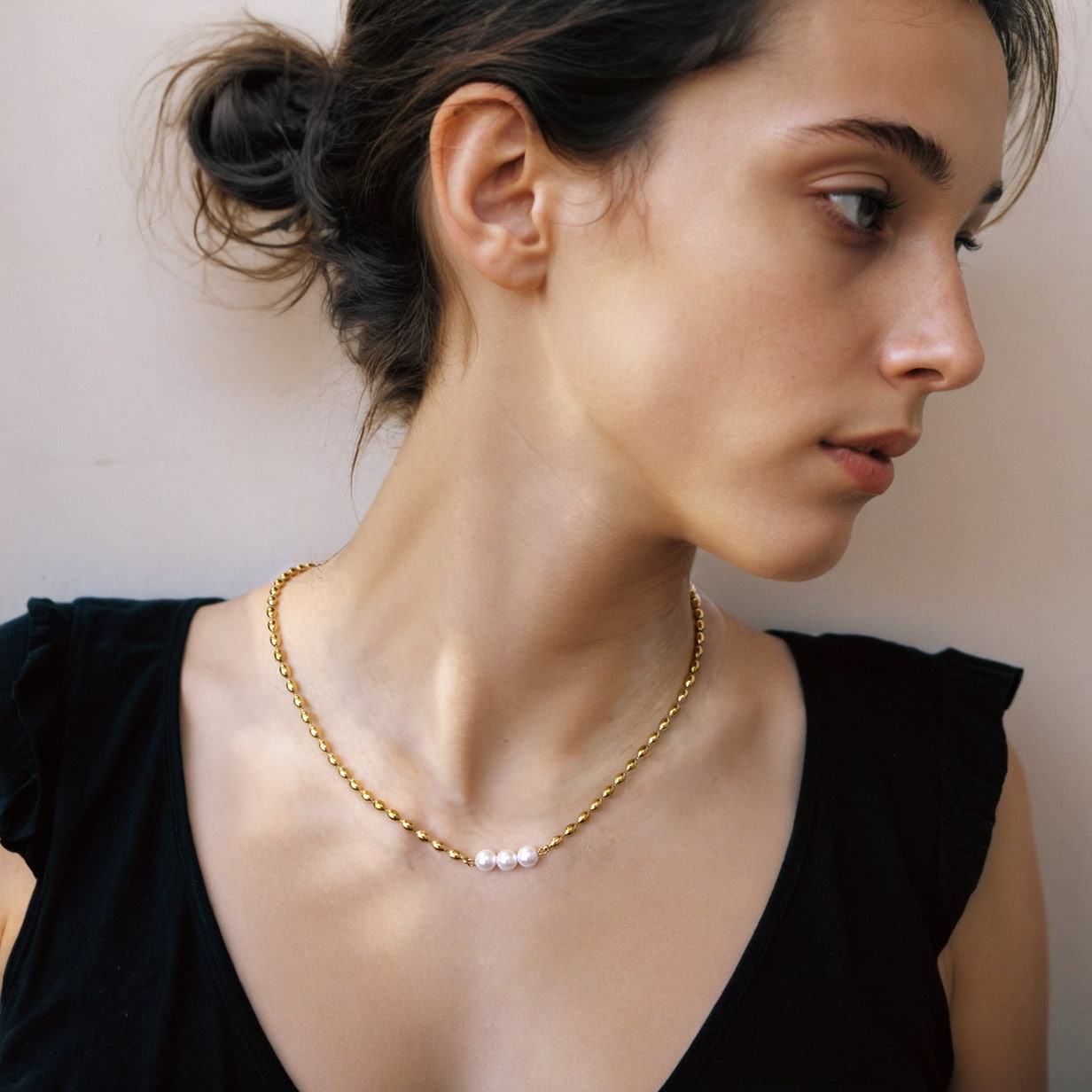 Summertime Vermeer | Classic Dewdrop Pearl Necklace