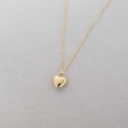 Puffy Heart Pendant & Necklace