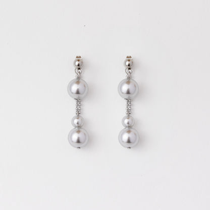 Summertime Vermeer | Madama Gray Pearl Modular Earrings