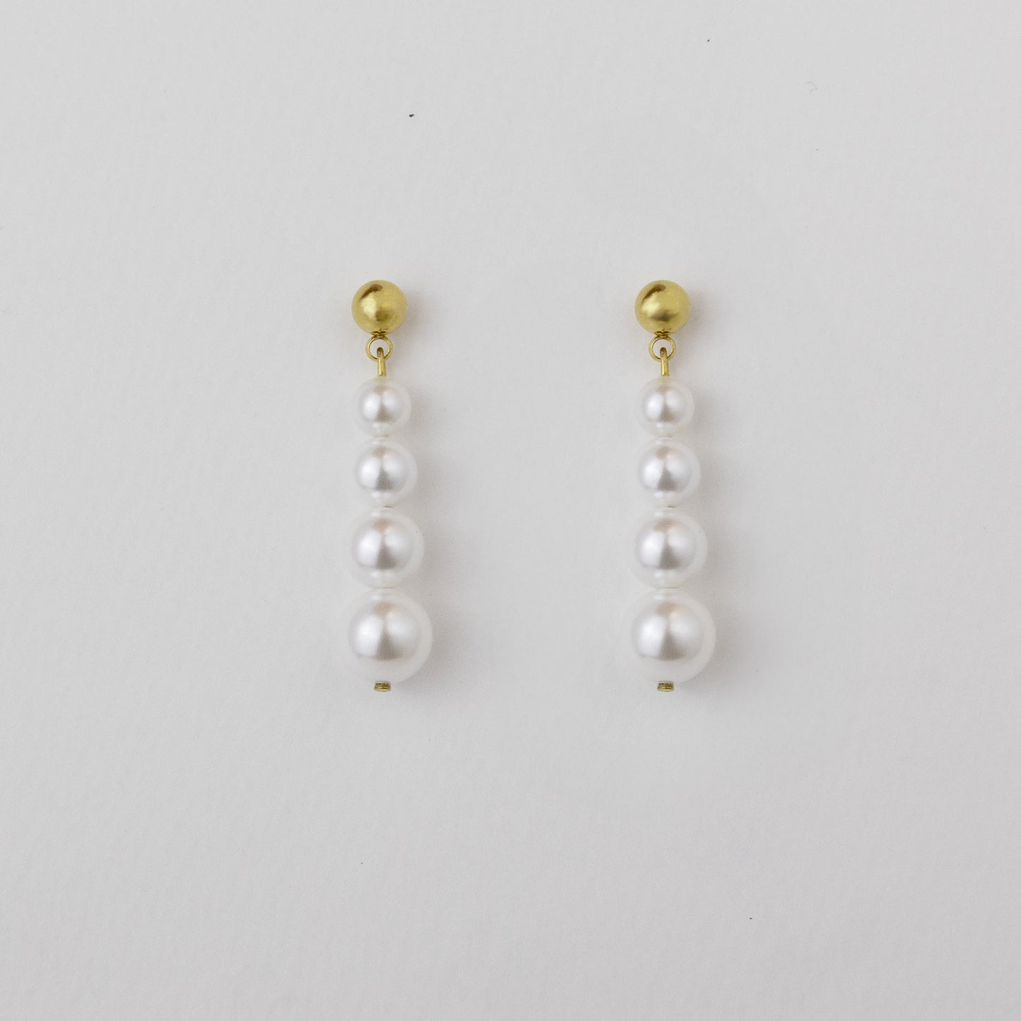 Summertime Vermeer|Dangling Pearl Chain Earrings