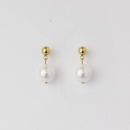 Summertime Vermeer|Dangling Single Pearl Earrings