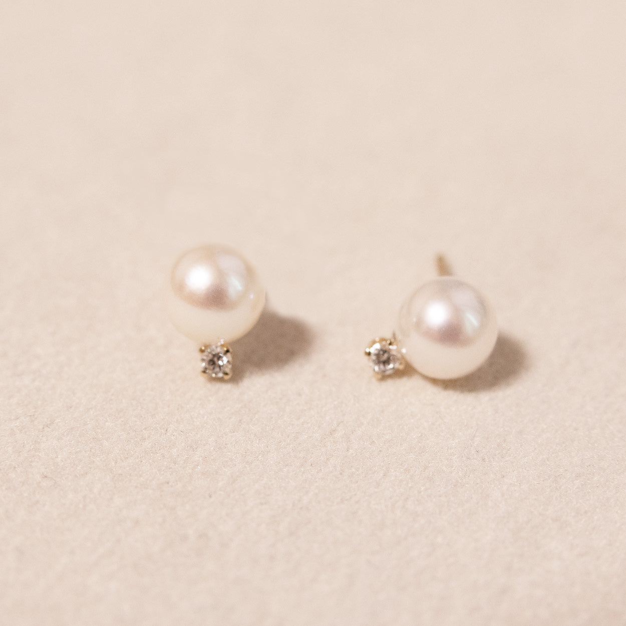 Greta Pearl Diamond Studs