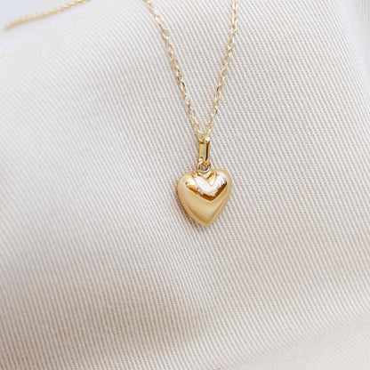 Puffy Heart Pendant & Necklace