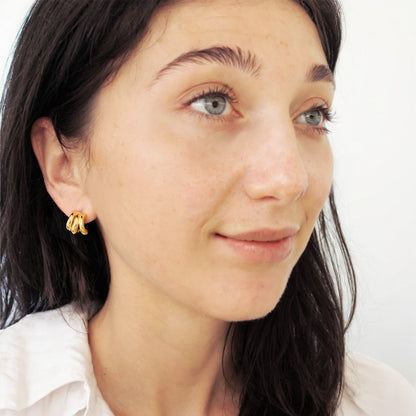 Pleated Sunbeam Studs