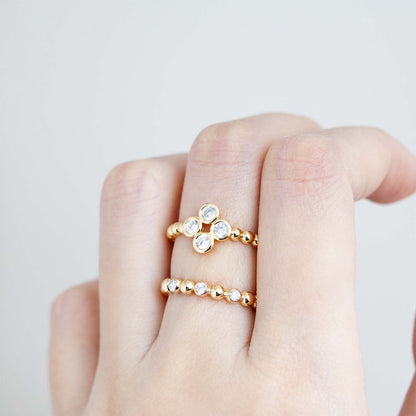 Vania Petal Beaded Ring