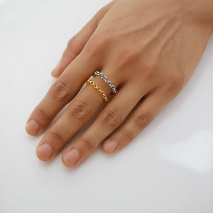 Summertime Vermeer | Delicate Interwoven Chain Ring