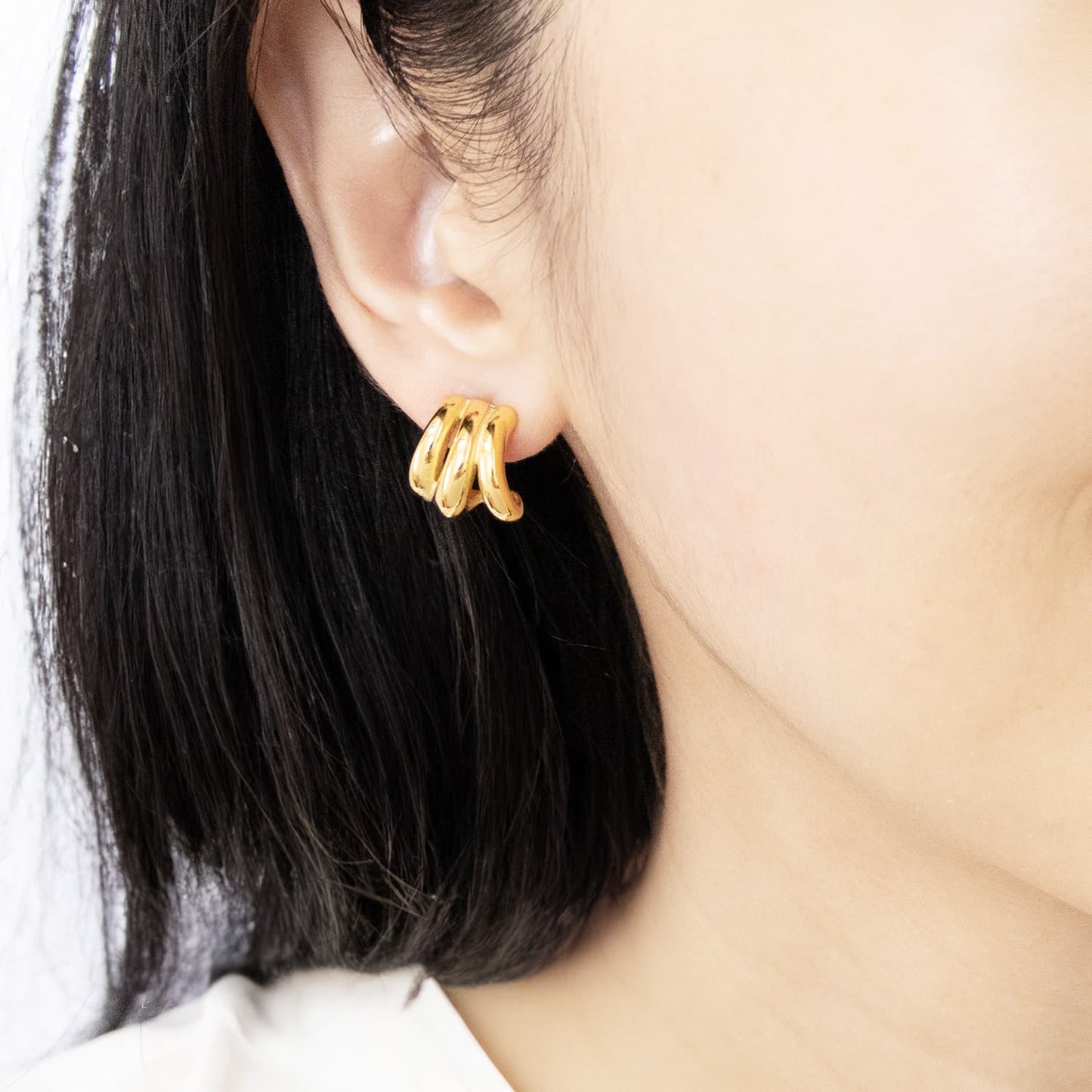 Pleated Sunbeam Studs