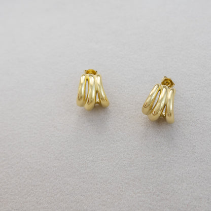 Pleated Sunbeam Studs